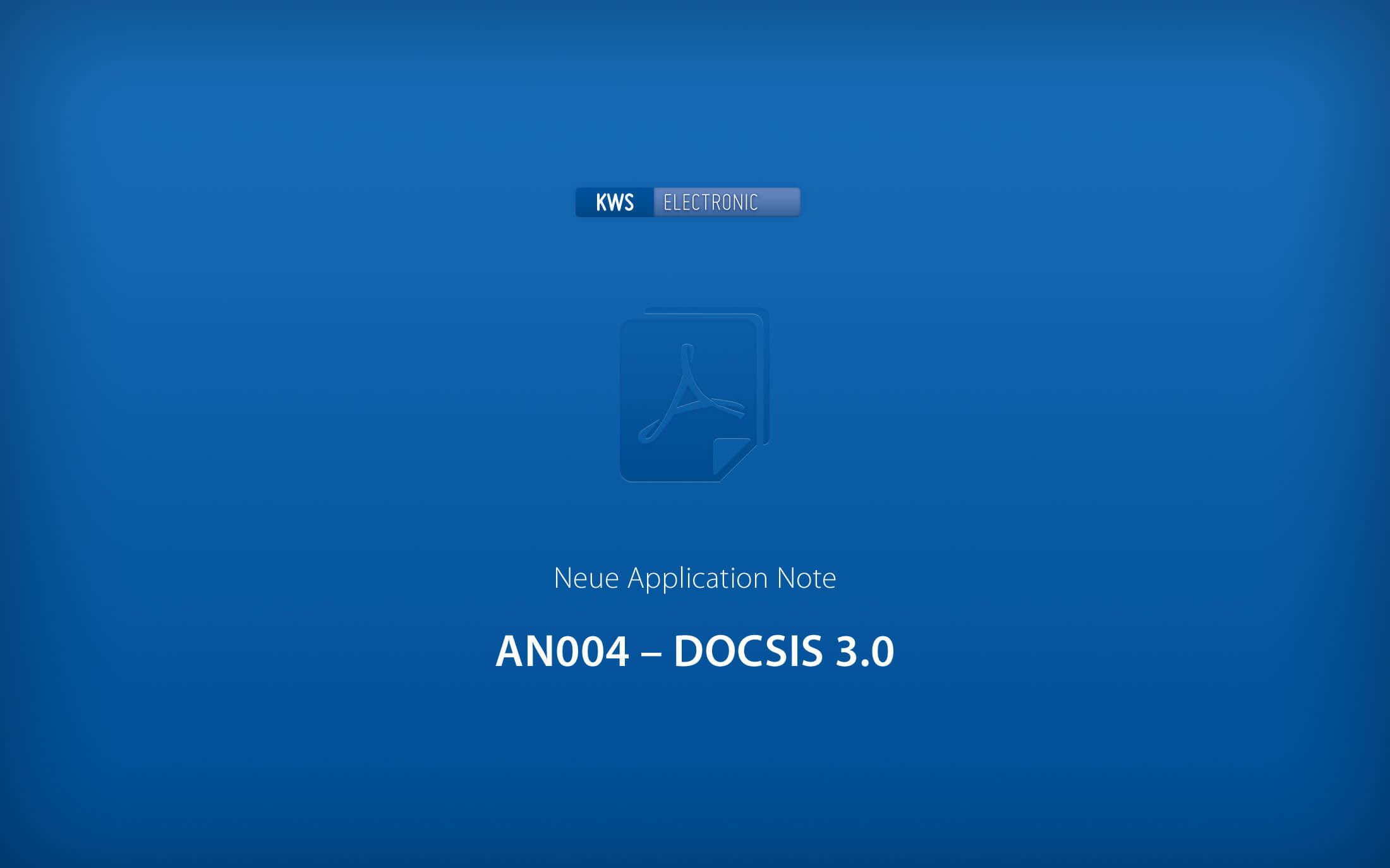 KWS-Electronic: Application Note DOCSIS 3.0