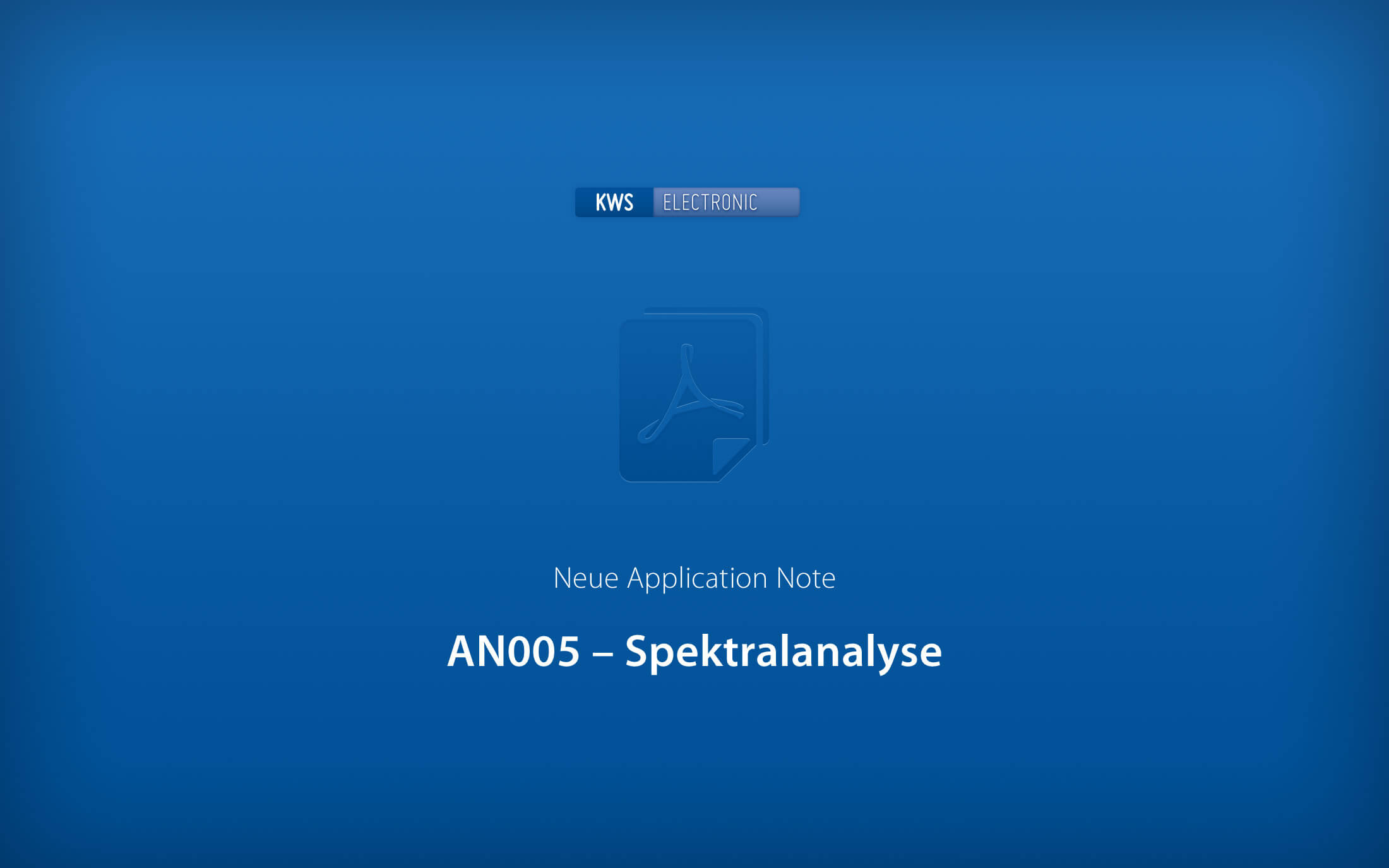 KWS-Electronic: Application Note 005 Spektralanalyse