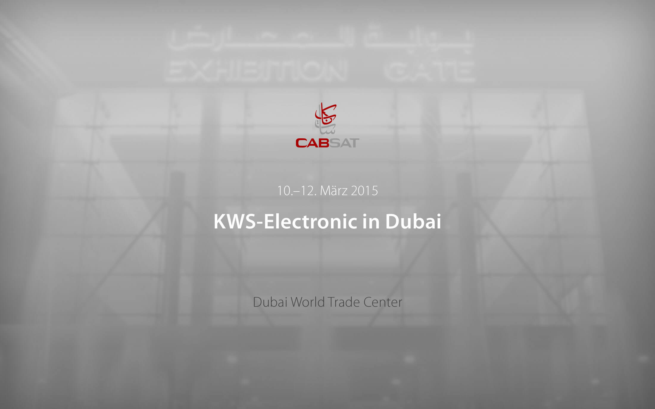 KWS-Electronic auf der CABSAT 2015 in Dubai