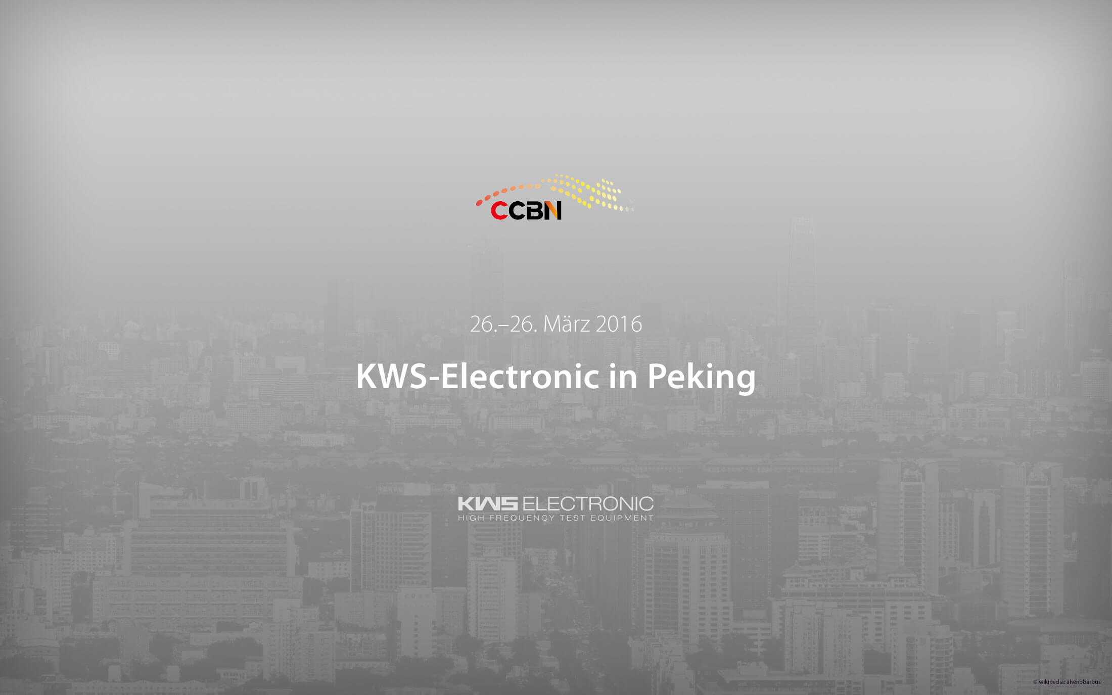 KWS-Electronic auf der CCBN 2016 in Peking