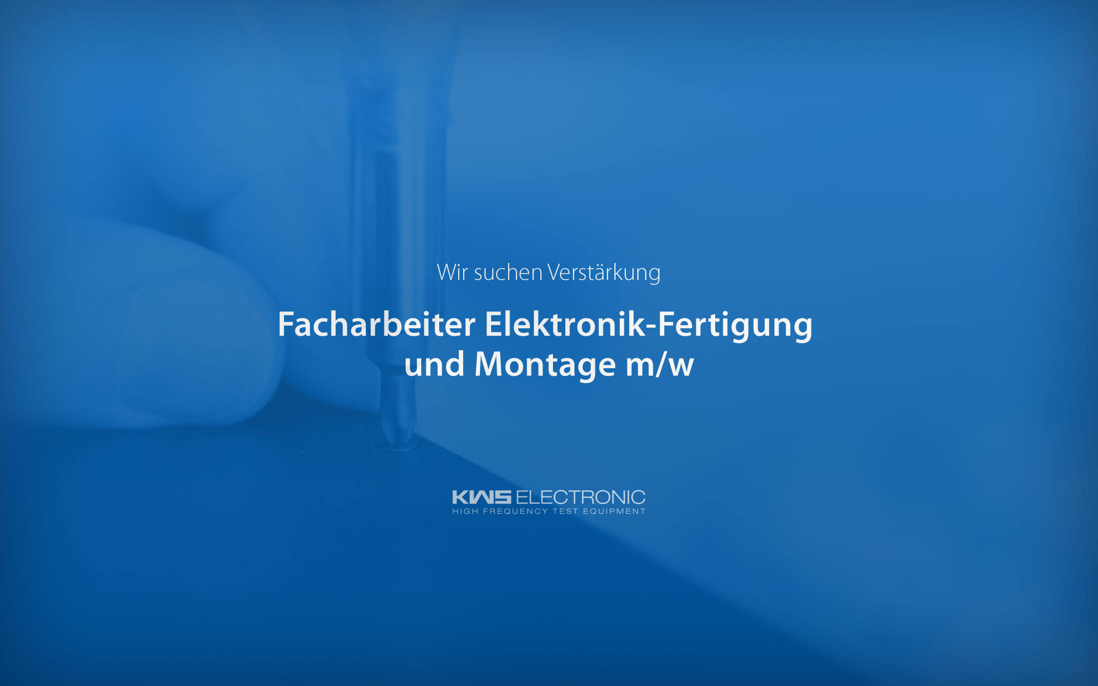 KWS-Elektronic sucht facharbeiter Elektronik-Fertigung und Montage