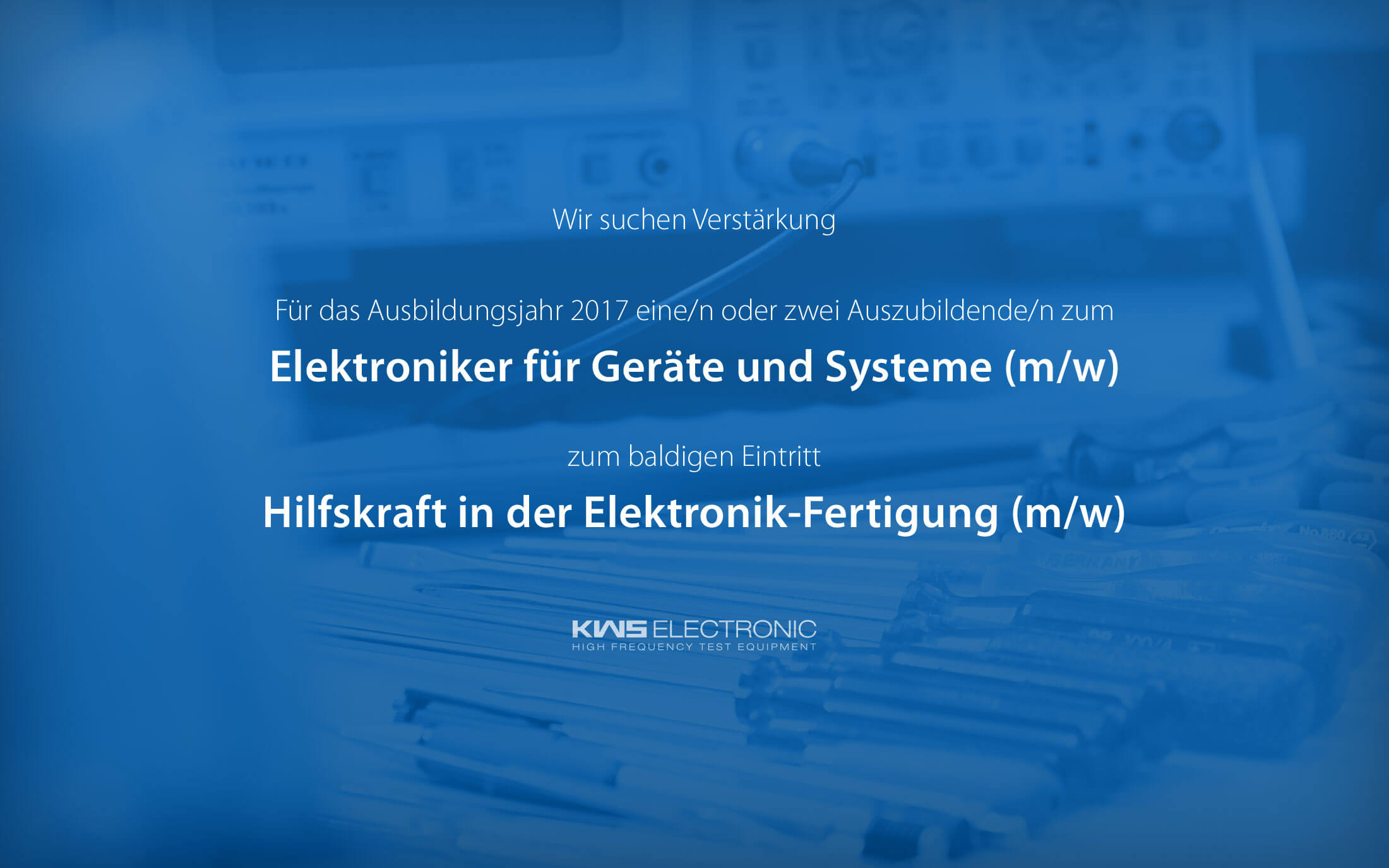 KWS-Electronic sucht Mitarbeiter und Azubis