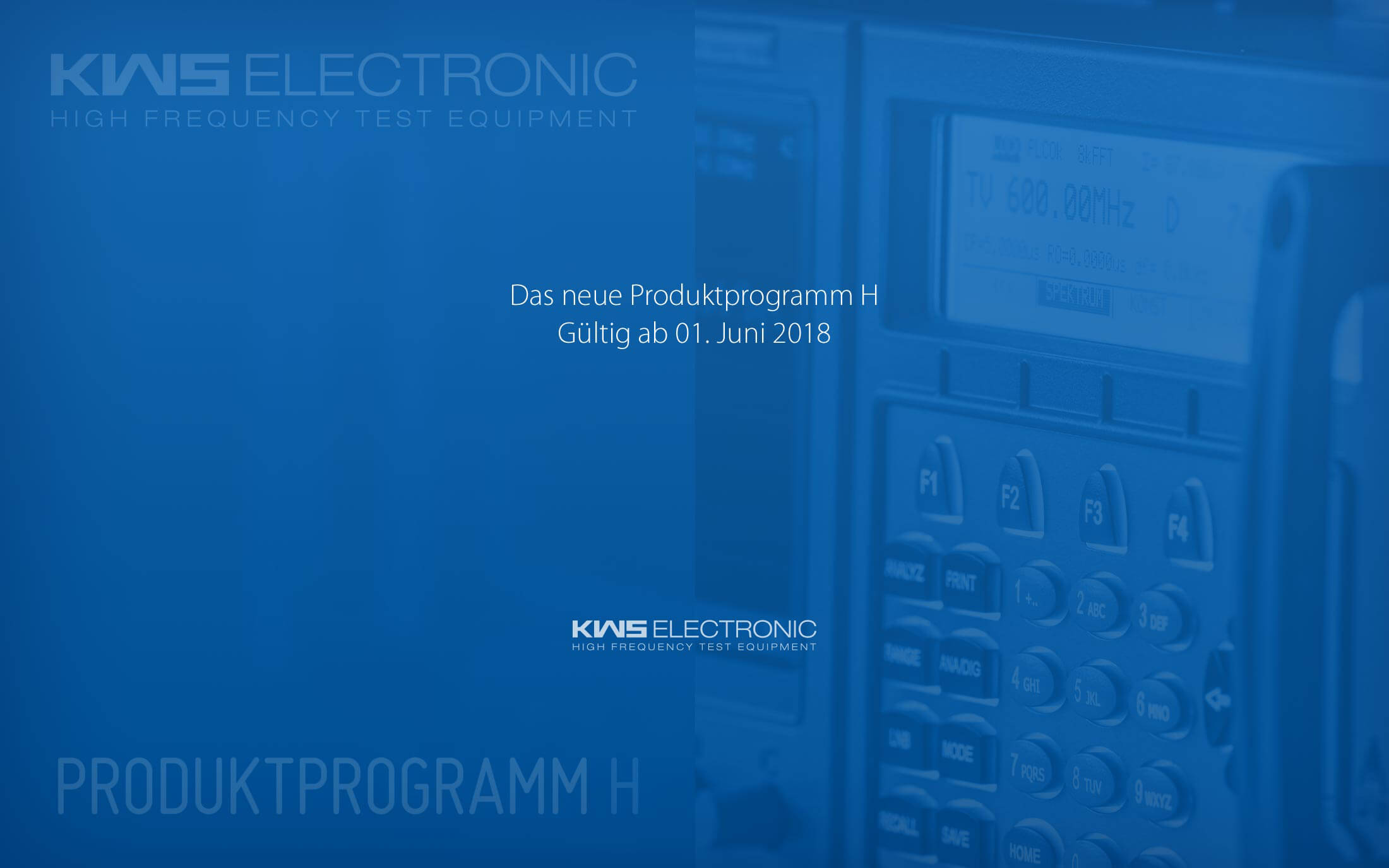 KWS-Electronic News 2018: Neues Produktprogramm H