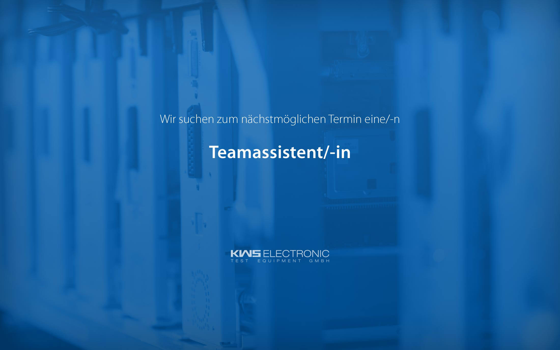 KWS-Electronic News 2018: Teamassistent Vertrieb gesucht