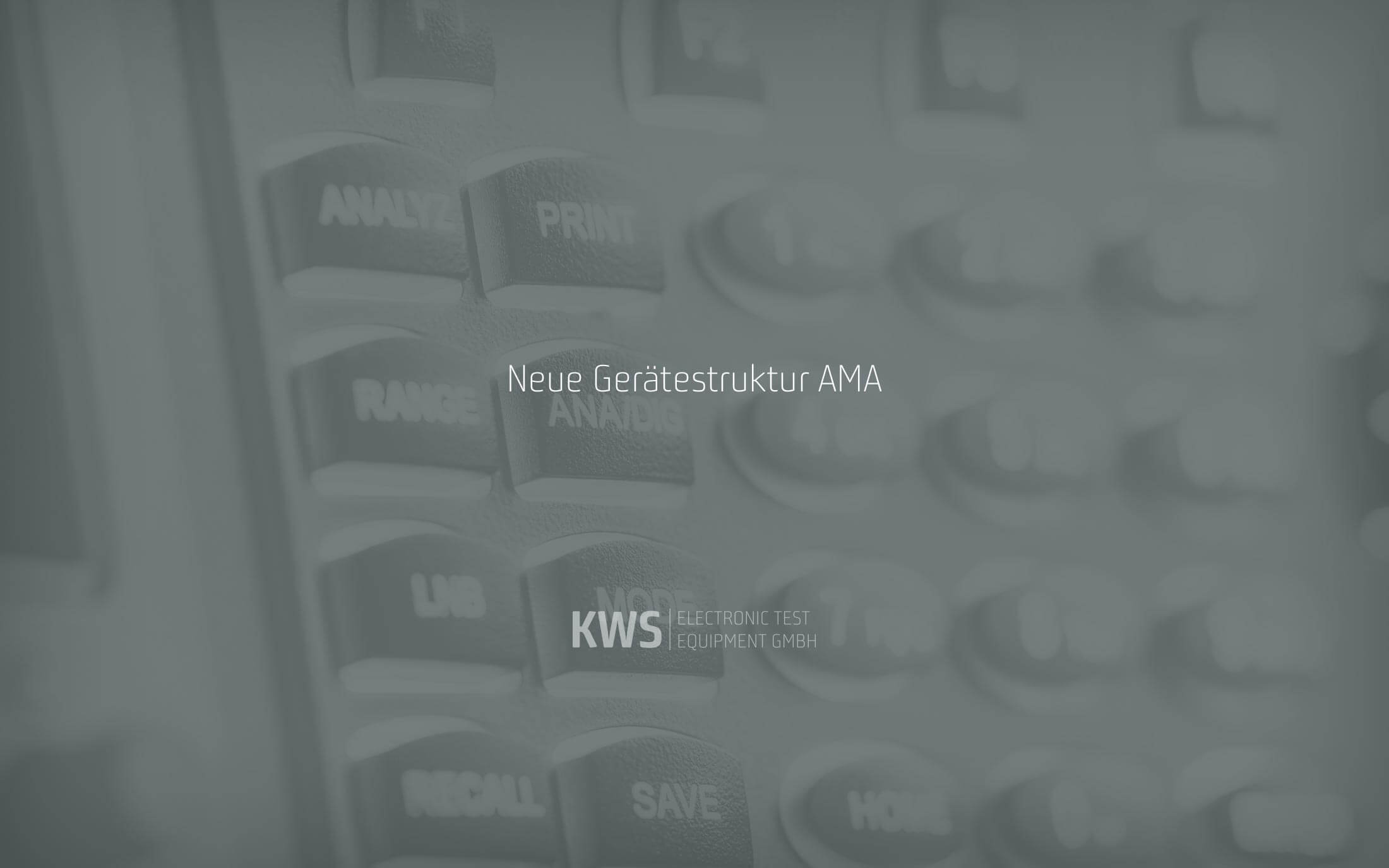 KWS Electronic News 2019: Neue Gerätestruktur AMA