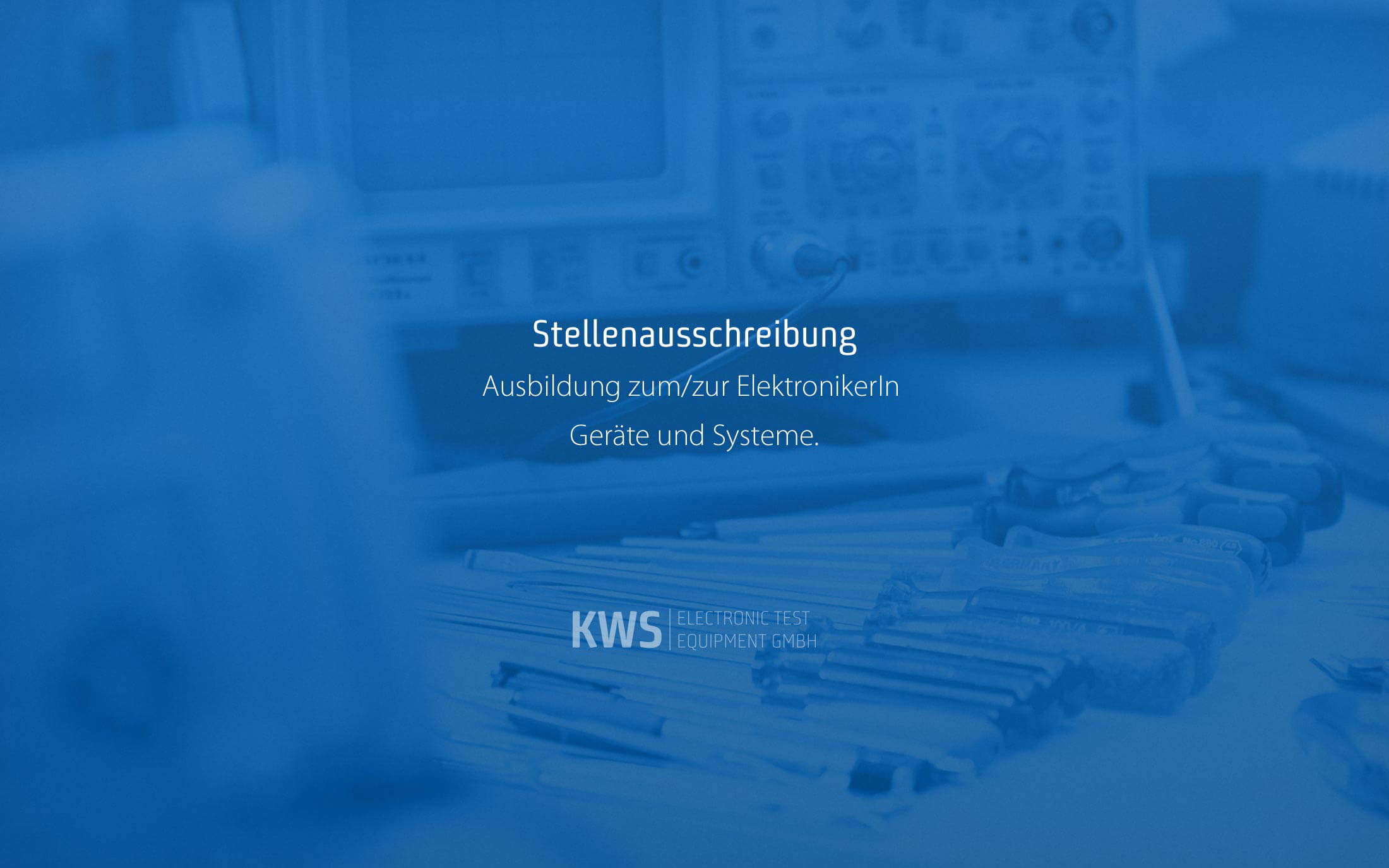 KWS Electronic News 2020: Azubi gesucht